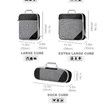 Compression Packing Cubes for Suitcases, 5 Set Packing Cubes Travel Organizer, Travel Essentials-Beige
