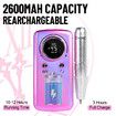 45000RPM Electric Nail Drill Machine Professional Nail Drills for Gel Nails Polish Rechargeable Portable Nail File Manicure Tool Color White