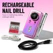 45000RPM Electric Nail Drill Machine Professional Nail Drills for Gel Nails Polish Rechargeable Portable Nail File Manicure Tool Color Pink
