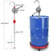 Barrel Pump 55 Gallon Fuel Transfer Diesel Adjustable Length Kerosene Aluminum Alloy Manual Extraction Fluid Dispensing Tool