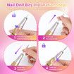 45000RPM Nail Drill Machine Rechargeable Nail File Nails Accessories Gel Nail Polish Sander Professional Tool Manicure Set Color White