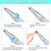 45000RPM Nail Drill Machine Rechargeable Nail File Nails Accessories Gel Nail Polish Sander Professional Tool Manicure Set Color White