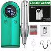 45000RPM Nail Drill Machine Rechargeable Nail File Nails Accessories Gel Nail Polish Sander Professional Tool Manicure Set Color Green