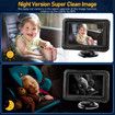 Car Baby Monitor Home Security Surveillance System 4.3 Inch Camera 360° Rotation Wide View 1080P Infrared Night Vision Stroller Mirror