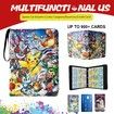 Pokemon 9-Pockets Trading Card Holder Fits 900 Cards with 50 Removable Sleeves PU Card Binder, TCG Card Binders Card Storage Album Cards Collection