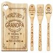 For Grandpa Cutting Board Set Bamboo Chopping Board EcoFriendly Chef FathersDay Gifts Male Brother Anniversary Christmas Kitchen Present