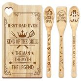 For Dad Cutting Board Set Bamboo Chopping Board EcoFriendly Chef Fathers Day Birthday Gifts Male Sister Anniversary Christmas Kitchen Present