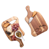 Kitchen Cutting Board Cheese Platter Wooden Chopping Board Slotted Hole Steak Meat Vegetables Knives