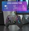 Wireless PC Gaming Controller for Windows, 7or8or10or11, Compatible Switch and Steam Deck, 9 Color LED Light Gamepad with Turbo Function, Adjustable Vibration and Headphone Jack, 2.4G