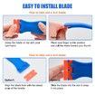 2 Pcs Plastic Razor Blade Scraper and 12 Pcs Blades,Remove Label Decal Tool,Forwithout Scratches Plastic Razor Blade Scraper,Adhesive Remover