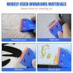 2 Pcs Plastic Razor Blade Scraper and 12 Pcs Blades,Remove Label Decal Tool,Forwithout Scratches Plastic Razor Blade Scraper,Adhesive Remover