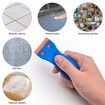 2 Pcs Plastic Razor Blade Scraper and 12 Pcs Blades,Remove Label Decal Tool,Forwithout Scratches Plastic Razor Blade Scraper,Adhesive Remover