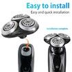 SH90 Replacement Rotary Heads for Philips Norelco Shavers Series 9000 New Version with Metal Wheel Buckle and Double-Layer Precision Blades