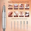Professional Electric Nail Drill Machine Set, Nail File Set For Home And Salon, Nail Buffer Manicure Pedicure Polishing Tools-White