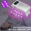 2 in 1 Portable Electric Nail Drill 35000 RPM Electrical Professional Nail File Kit, Nail Dryer UV Lamp Manicure for Acrylic, Gel Nails-Silver