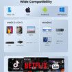 USB C to HDMI Wireless Transmitter and Receiver, No Setup, No App Needed, Wireless Display Adapter Video/Audio Streaming Extender