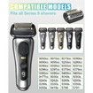 92B Replacement Shaver Head Compatible with Braun 9 Series Foil Shaver 9477cc,9330s,9465cc,9460cc,9419s,9390cc,9385cc,Black