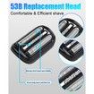 Series 5/6 53B Replacement Head Compatible with Braun Series 5/6 Shavers foil 5020cs 5018s 5035s 5049cs 5050cs 6020s 6040cs 6075cc 6072cc 6090cc,2 Pack