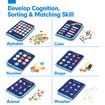 Busy Board Montessori Toys for Bithday Gift 7in1 Preschool Learning Activities with Life Skill,ABC,123,Shape,Color,Animal,Weather,Travel Toys
