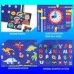 Busy Board,Educational Activity Board,Montessori Busy Board for Developing Sensory,Learning Motor Skills,Expanding Brain Thinking,Travel Toys for Boys Girls Gifts