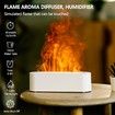Flame Essential Oil Diffusers, 7 Color Light Diffuser Air Humidifier Aroma Diffusers for Home Bedroom Office Yoga Timer,White