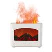 Flame Diffuser Humidifier, 240ml Flame Fire Diffuser with Timer and Auto Off Protection for Spa, Home, Yoga, Office, Bedroom (White)