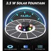 Solar Fountain Full Glass Panel with 2200 Capacity Battery, 3.5W Floating Solar Bird Bath Fountains with 4 Fixed Rods, Solar Fountain Pump for Bird Bath, Garden, Pond, Pool, Outdoor Colorful