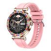 New Ladies Women Diamond Smart Watch Bluetooth Call 1.27inch 360*360 HD Screen Sports Body Monitor Smartwatch For Android IOS Color Pink