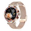 New Ladies Women Diamond  Smart Watch Bluetooth Call 1.27inch 360*360 HD Screen Sports Body Monitor Smartwatch For Android IOS Color Gold