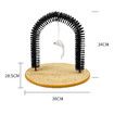 Bristle Ring Brush Cat Arch Carpeted Base Back Scratcher Massager Pet Grooming Cat Furniture Shedding Reducer Claw Care