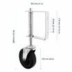 2Pcs Gate Caster Wheel Spring Loaded 4 Inch Heavy Duty Rubber Gate Wheels with Spring 220lbs Capacity