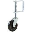 2Pcs Gate Caster Wheel Spring Loaded 4 Inch Heavy Duty Rubber Gate Wheels with Spring 220lbs Capacity