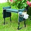 Garden Kneeler and Seat with Thicken & Widen Soft Kneeling Pad,Heavy Duty Foldable Gardener Stool with 2 Tool Pouches,Gardening Gifts for Women Mom Men