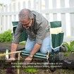 Garden Kneeler and Seat with Thicken & Widen Soft Kneeling Pad,Heavy Duty Foldable Gardener Stool with 2 Tool Pouches,Gardening Gifts for Women Mom Men