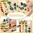 Busy Board Montessori Toddler Sensory Wooden Toy Lights 27 LED Learning Gifts Educational Development Boys Girls Ages 3 to 7