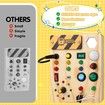 Busy Board Montessori Toddler Sensory Wooden Toy Lights 27 LED Learning Gifts Educational Development Boys Girls Ages 3 to 7