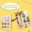 Busy Board Montessori Toddler Sensory Wooden Toy Lights 27 LED Learning Gifts Educational Development Boys Girls Ages 3 to 7
