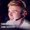 Gaming Headset for PS4 PS5 One Switch PC with Noise Canceling Mic, Deep Bass Stereo Sound Red