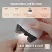 LED Light Automatic Electric Nail Clippers with Nail Debris Storage, USB Rechargeable Safety Nail Trimmer, Electric Nail File,White