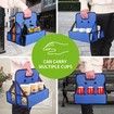 6-Cup Holder with Handle for Cup Caddy Portable Drink Carrier or Cans Reusable, Folds Flat, Carry Coffee, Hot and Cold Beverages (Blue-Cup Not Included)