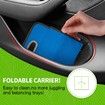 6-Cup Holder with Handle for Cup Caddy Portable Drink Carrier or Cans Reusable, Folds Flat, Carry Coffee, Hot and Cold Beverages (Blue-Cup Not Included)