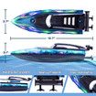 Remote Control Boat with LED Lights, Pool and Lake RC Boats for Kids Ages 8-12, 2.4GHZ Remote Control Boat