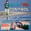 Remote Control Boat with LED Lights, Pool and Lake RC Boats for Kids Ages 8-12, 2.4GHZ Remote Control Boat