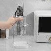 Toothbrush Holders with Drain Tray, Hanging Toothbrush and Toothpaste Holder Organizer Bathroom Caddy Countertop for Toothpaste, Razors, Electric Toothbrush, Clear