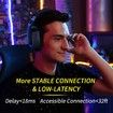 2.4GHz Wireless Gaming Headset with Mic for PS5, PS4, PC, Mac, Playstation 4 5, Bluetooth Gaming Headset with Flip Microphone, Gaming Headphones for Laptop Computer, Black