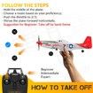 RC Plane P51D Mustang RTF for Beginners,2.4Ghz 4CH Remote Control Airplane Easy to Fly with Gyro Stabilization,Outdoor Hobby Toy Gift (Red)