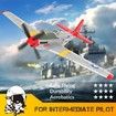 RC Plane P51D Mustang RTF for Beginners,2.4Ghz 4CH Remote Control Airplane Easy to Fly with Gyro Stabilization,Outdoor Hobby Toy Gift (Red)