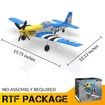 RC Plane P51D Mustang RTF for Beginners 2.4GHz 4CH Remote Control Airplane Easy to Fly with Gyro Stabilization Outdoor Hobby Toy Gift in Blue