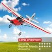 RC Planes Sport Cub S2 for Kids,2.4Ghz 2CH Remote Control Airlane Portable & Easy to Fly Outdoor Toy Gifts with Gyro Stabilizer for Beginner (Red)