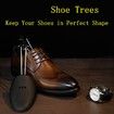 6 Pairs Plastic Shoe Tree Stretcher Shaper for Men (Black)